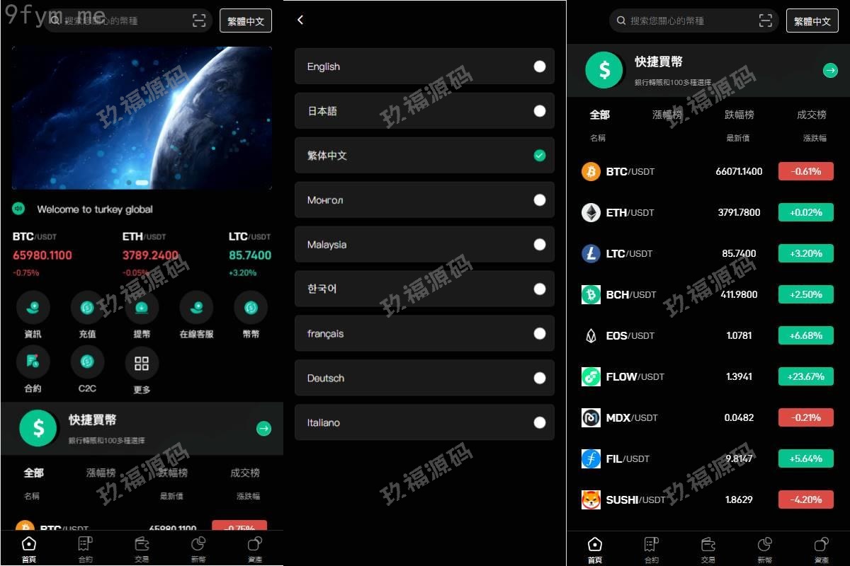 【精品源码】多语言交易所系统/秒合约交易/币币合约/c2c/质押投资【代码开源】