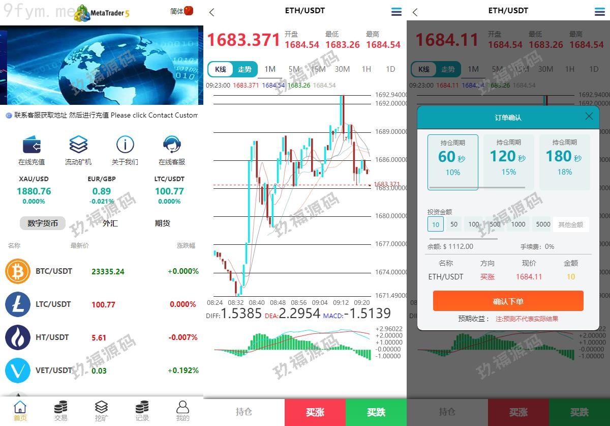 【精品源码】MT5微交易系统/微盘源码/质押挖矿/期货/外汇/数字货币/多语言【代码开源】
