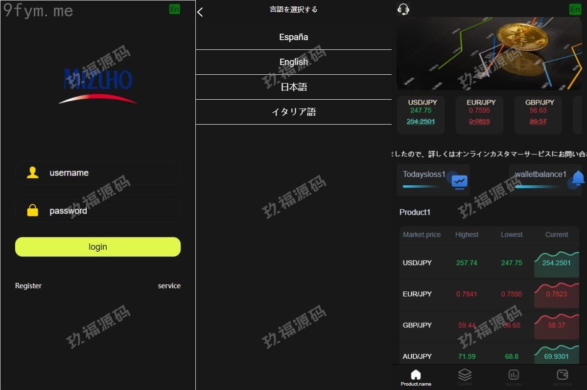 【精品源码】玖福多语言微盘系统/外汇微交易源码/日本时间盘【代码开源】