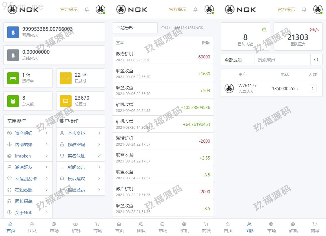 【精品源码】响应式NGK区块链源码/NGK矿机挖矿源码/NGK公链程序/数字钱包源码【代码开源】