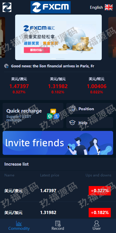 双语言微盘系统 微交易源码 外汇交易 k线正常